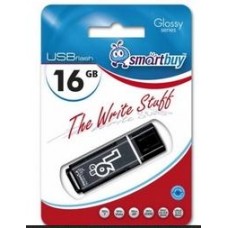 Память USB флеш SMARTBUY 16GB GLOSSY SERIES BLACK