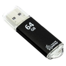Память USB флеш SMARTBUY 64GB V-CUT BLACK