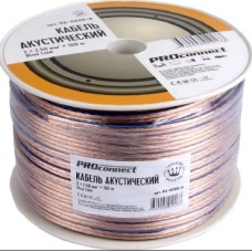 Акустический кабель PROCONNECT (01-6208-6) 2х2.50 мм,прозрачный BLUELINE, 100м