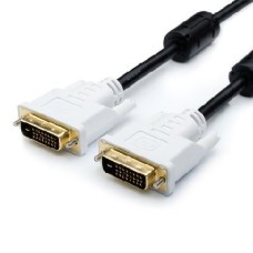 Кабель ATCOM (АТ9148) Dvi-Dvi 2 ferite черный 24/24pin пакет 24+1(DVI-D) - 3,0 м (2)