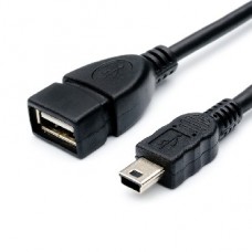 Кабель (usb) ATCOM (АТ2821) USB2.0 AF ( мini-B 5P OTG) - 0.8 м (10)