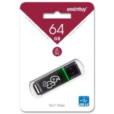 Память USB флеш SMARTBUY 64GB GLOSSY SERIES DARK GREY USB 3.0