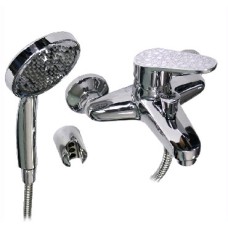 BRIMIX 3210 Смеситель в ванную шаровый короткий нос ручка с белой мозаикой BRIMIX 3210 Смеситель в ванную шаровый короткий нос ручка с белой мозаикой