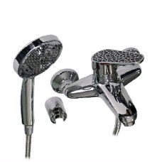 BRIMIX 3310 Смеситель в ванную шаровый короткий нос ручка с черной мозаикой BRIMIX 3310 Смеситель в ванную шаровый короткий нос ручка с черной мозаикой