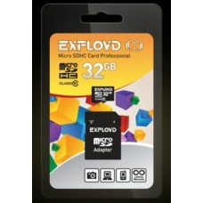 Карта памяти EXPLOYD MicroSDHC 32GB Class10 + адаптер SD