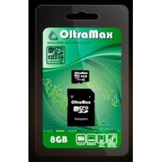 Карта памяти OLTRAMAX MicroSDHC 8GBClass4 + адаптер SD