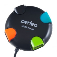 Разветвитель (Usb хаб) PERFEO USB-HUB PF-VI-H020 4 PORT черный