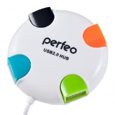 Разветвитель (Usb хаб) PERFEO USB-HUB PF-VI-H020 4 PORT белый
