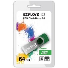 Память USB флеш EXPLOYD 64GB 530 зеленый