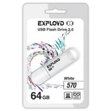 Память USB флеш EXPLOYD 64GB-570-белый