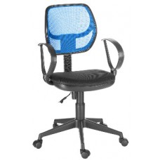OLSS кресло ФЛЕШ спинка синяя черное сиденье В-10