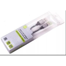 Кабель (usb) HARPER BRCH-510 SILVER USB - LIGHTNING 1м нейлоновая оплетка