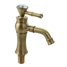 BRIMIX 152 Смеситель для раковины , под БРОНЗУ , ручка с большим КРИСТАЛЛОМ , шаровый BRIMIX 152 Смеситель для раковины , под БРОНЗУ , ручка с большим КРИСТАЛЛОМ , шаровый