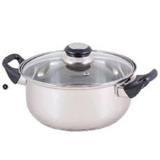 MALLONY BAK-S-04 кастрюля с крышкой 3,9л нерж.(985889)