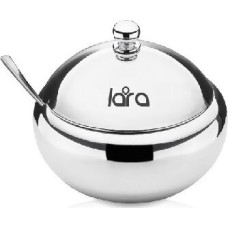 LARA LR08-35 SS сахарница с ложкой стекло