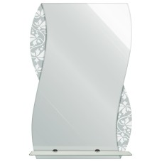 САНАКС 40528 Зеркало волна с тонированным матированным рисунком 400х600мм полка 400мм САНАКС 40528 Зеркало волна с тонированным матированным рисунком 400х600мм полка 400мм