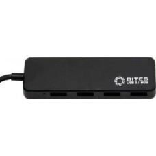 Разветвитель (Usb хаб) 5BITES HB34C-311BK 4*USB3.0 / TYPE-C PLUG / BLACK