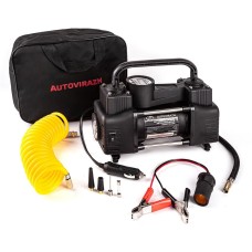 AUTOVIRAZH (AV-010999) Компрессор двухцилиндровый 95 л/мин с цифровым манометром