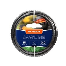 PATRIOT 805403311 D 3,0 мм L 15 м (квадрат,пилообразный профиль) Леска ProfLine для триммеров PATRIOT 805403311 D 3,0 мм L 15 м (квадрат,пилообразный профиль) Леска ProfLine для триммеров