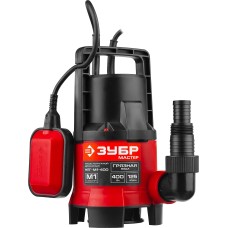 ЗУБР 400 Вт, 125 л/мин, насос погружной дренажный для загрязненной воды НПГ-М1-400
