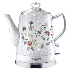 Чайник электрический DELTA LUX DL-1239 фарфор цветы