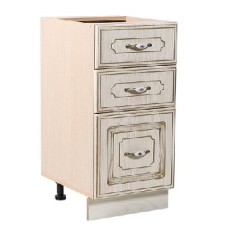 БИТЕЛ Анжелика СТР 400/3 фасад ясень/патина, каркас дуб молочный БИТЕЛ Анжелика СТР 400/3 фасад ясень/патина, каркас дуб молочный