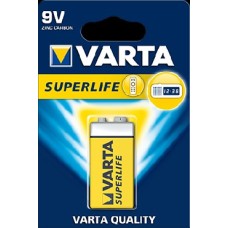 Батарейка VARTA Крона 6F22 BL1 SUPER LIFE HEAVY DUTY 9V (2022) (1/10/50) (2022101411)