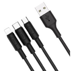 Кабель (usb) HOCO X25 USB (m)-Type-C (m) 1.0м 2.0A силикон черный