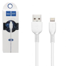 Кабель (usb) HOCO X20 USB (m)-Lightning (m) 1.0м 2.0A силикон белый