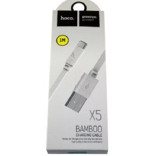 Кабель (usb) HOCO X5 USB (m)-Type-C (m) 1.0м 2.4A силикон белый