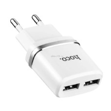 Зарядное устройство HOCO C12 2USB 2.4A белый