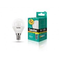 Лампа светодиодная CAMELION (12391) LED8-G45/830/E14, 8Вт