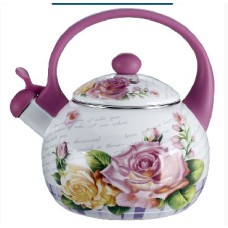 WEBBER EM-25101/35 Чайник эмал. "Чайная роза" со свистком 2,5 л (6) WEBBER EM-25101/35 Чайник эмал. "Чайная роза" со свистком 2,5 л (6)