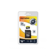 Карта памяти EXPLOYD MicroSDXC 16GB Class10 + адаптер SD (45MB/s)