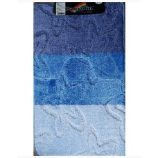 САНАКС 00205 SILVER Коврик в ванную двойной ГОЛУБОЙ 60х100+50х60 см 100% полиэстер