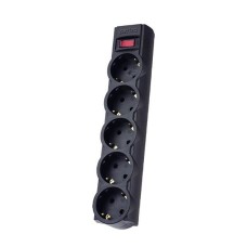 Сетевой фильтр PERFEO (PF_A4714) "POWERX" - 5 роз - 1,8м - черный