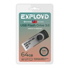 Память USB флеш EXPLOYD EX-64GB-590-Black USB 3.0