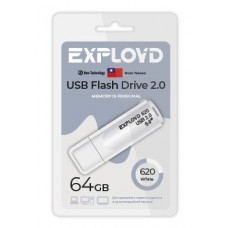 Память USB флеш EXPLOYD EX-64GB-620-White