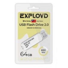 Память USB флеш EXPLOYD EX-64GB-650-White