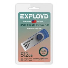 Память USB флеш EXPLOYD EX-512GB-590-Blue USB 3.0