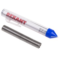 REXANT (09-3103) ПРИПОЙ С КАНИФОЛЬЮ , 20 Г, 1.0 ММ, (ОЛОВО 60%, СВИНЕЦ 40%), КОЛБА-КАРАНДАШ