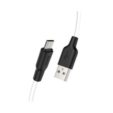 Кабель (usb) HOCO X21 "Plus" USB-microUSB 2.4A 1M белый/черный