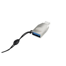 Переходник-адаптер HOCO UA9 USB-Type-C жемчужный никель Переходник-адаптер HOCO UA9 USB-Type-C жемчужный никель