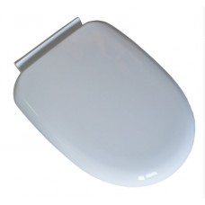 САНАКС P07 Крышка для унитаза белая пластиковая с микролифтом, заоваленная