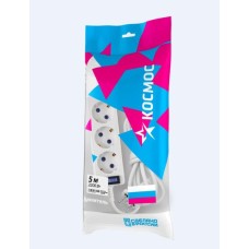Удлинитель КОСМОС YKsm-5m-3g-Z-V(10A)P RUS