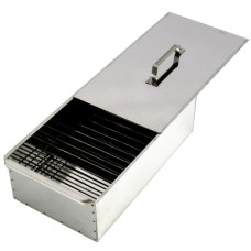 PALISAD 69528 Коптильня двухъярусная 420X270X175 мм, нерж. сталь, 0,8 мм, с поддоном, Россия CAMPING