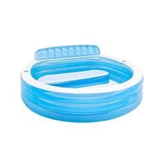 INTEX Бассейн надувной Swim centre 224x216x76см, 590л, с подголовн, диваном и подстаканниками, 57190 109-043