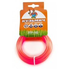 КУЗЬМИЧ ЛТР-102 Леска для триммера 2 мм, 15 м (звезда)