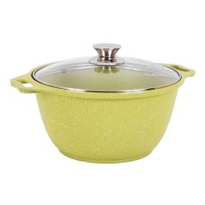 Кастрюля КУКМОР к31tsl а/пр литая 3,0л стекл/кр Trendy style lime