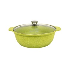 Кастрюля КУКМОР к41tsl а/пр литая 4,0л стекл/кр Trendy style lime